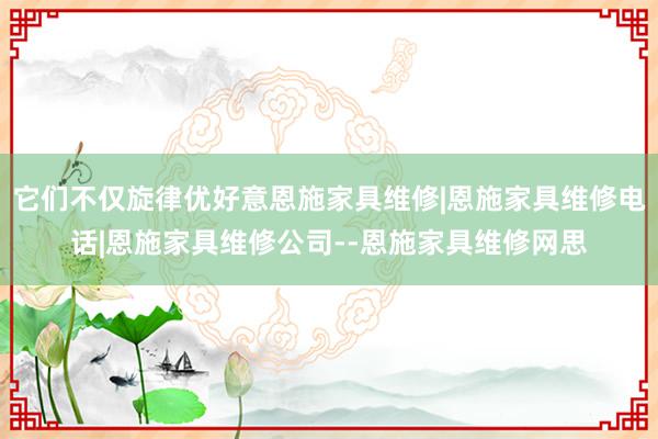 它们不仅旋律优好意恩施家具维修|恩施家具维修电话|恩施家具维修公司--恩施家具维修网思